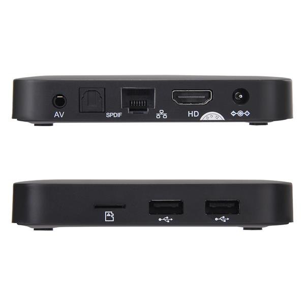 Les prises du boîtier : HDMI, deux USB, Ethernet, SPDIF